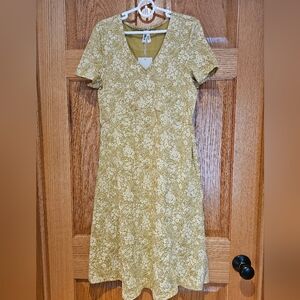 Pact Womens Golden Garden Fit And Flare XS